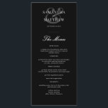 Simple Elegant Black Formal Wedding Menu<br><div class="desc">Simple Elegant Black Formal Wedding Menu</div>