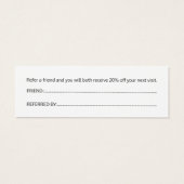 Simple Elegant Black Old White Reference Kaart (Achterkant)