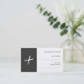 Simple Elegant Black White Beauty Appointard Afsprakenkaartje (Staand voorkant)