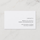 Simple Elegant Black White Beauty Appointard Afsprakenkaartje (Achterkant)