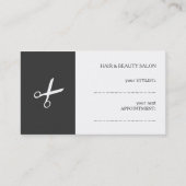 Simple Elegant Black White Beauty Appointard Afsprakenkaartje (Voorkant)