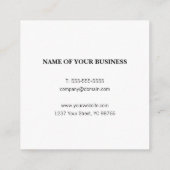 Simple Elegant Black White Beauty Appointard Informatiekaartje (Achterkant)