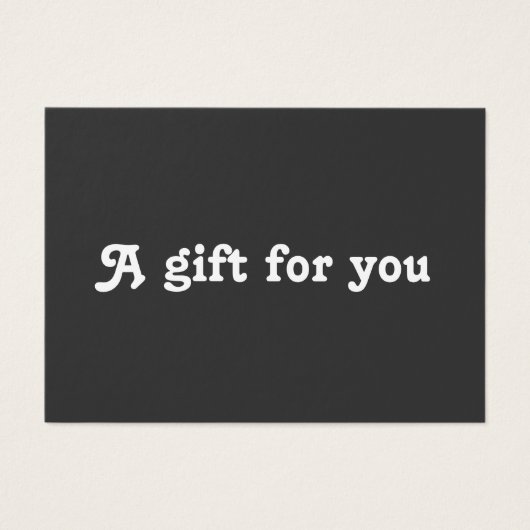 Simple Elegant Black White Gift Certificate Visitekaartje (Voorkant)