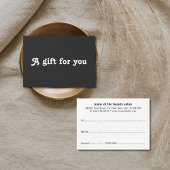 Simple Elegant Black White Gift Certificate Visitekaartje