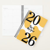 Simple Elegant Black White Gold Bold Year Quote Planner (Display)