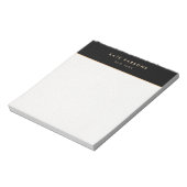 Simple Elegant Black White Leather Notitieblok (Linkerzijde)
