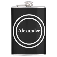 Simple Elegant Black White Monogram Fl