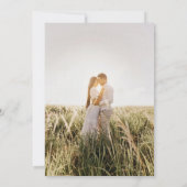 Simple Elegant Black & White Photo Wedding Kaart (Achterkant)