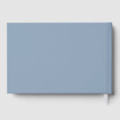 Simple Elegant Blue Grey Minimalist Gold Gastenboek (Achterkant)