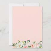 Simple Elegant Blush Pink Floral Engagement Party Kaart (Achterkant)