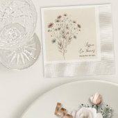 Simple Elegant Boho Chic Wildflowers Wedding Servet