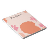 Simple Elegant Boho Teacher Notepad Notitieblok (Schuin)