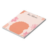Simple Elegant Boho Teacher Notepad Notitieblok (Linkerzijde)