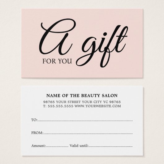 Simple Elegant Bold Light Pastel Visitekaartje (Voorkant /achterkant)