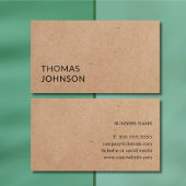 Simple Elegant Bold PRINTED Kraft Paper Consultant Visitekaartje