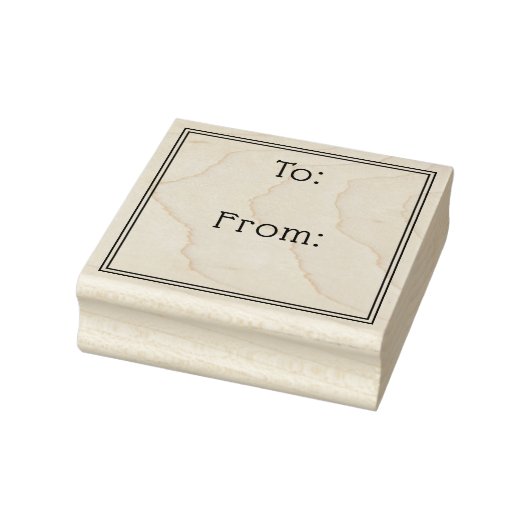 Simple elegant border to from gift label rubberstempel (Stempel)