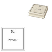 Simple elegant border to from gift label rubberstempel (Gestempeld)