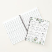 Simple Elegant Botanical 2026 Calendar |  Notebook Notitieboek (Binnen)