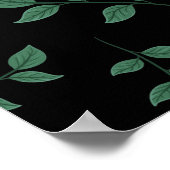 Simple Elegant Botanical Green Leaves Pattern | Poster (Hoek)