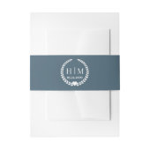 Simple Elegant Bride and Groom Initials Monogram Uitnodigingen Wikkel (Voorkant Voorbeeld)
