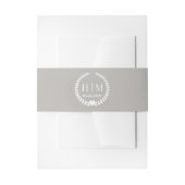Simple Elegant Bride and Groom Initials Monogram Uitnodigingen Wikkel (Voorkant Voorbeeld)