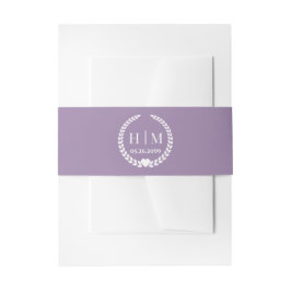 Simple Elegant Bride and Groom Initials Monogram Uitnodigingen Wikkel