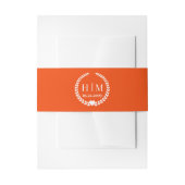 Simple Elegant Bride and Groom Initials Monogram Uitnodigingen Wikkel (Voorkant Voorbeeld)
