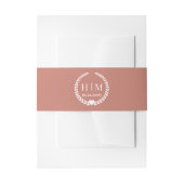 Simple Elegant Bride and Groom Initials Monogram Uitnodigingen Wikkel (Voorkant Voorbeeld)
