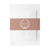 Simple Elegant Bride and Groom Initials Monogram Uitnodigingen Wikkel (Voorkant Voorbeeld)