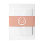 Simple Elegant Bride and Groom Initials Monogram Uitnodigingen Wikkel (Voorkant Voorbeeld)