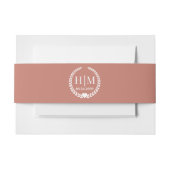 Simple Elegant Bride and Groom Monogram Uitnodigingen Wikkel (Voorkant Voorbeeld)