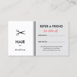 Simple elegant business light beauty salon aanbevelingskaartje