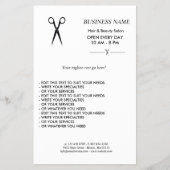 Simple elegant business light beauty salon flyer (Voorkant)