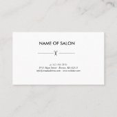 Simple elegant business light beauty salon klantenkaartje (Achterkant)