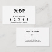 Simple elegant business light beauty salon klantenkaartje (Voorkant / Achterkant)