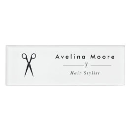 Simple elegant business light beauty salon naambadge