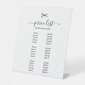 Simple elegant business light beauty salon reclamebord met voetstuk (Voorkant)