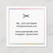 Simple elegant business light beauty salon vierkante visitekaartje (Achterkant)