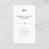 Simple elegant business light beauty salon visitekaartje (Achterkant)