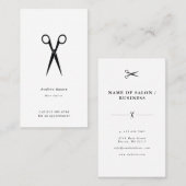 Simple elegant business light beauty salon visitekaartje (Voorkant / Achterkant)