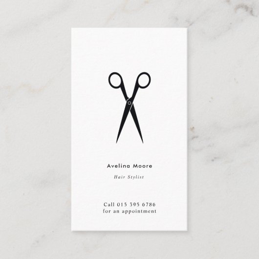 Simple elegant business light beauty salon visitekaartje (Voorkant)