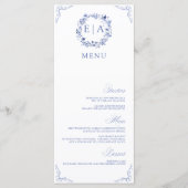 Simple Elegant Calligraphy Floral Wreath Menu (Voorkant)