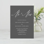 Simple Elegant Calligraphy Mr en Mrs Wedding Kaart (Staand voorkant)