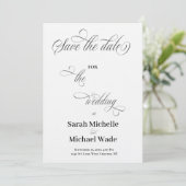 Simple Elegant Calligraphy Script Save the date Kaart (Staand voorkant)
