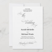 Simple Elegant Calligraphy Script Wedding Kaart (Voorkant)