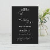 Simple Elegant Calligraphy Script Wedding Kaart (Staand voorkant)