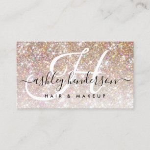 Simple Elegant Champagne Sparkly Hair Visitekaartje