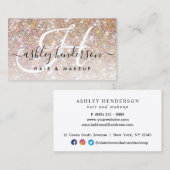 Simple Elegant Champagne Sparkly Hair Visitekaartje (Voorkant / Achterkant)