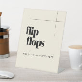 Simple elegant & chic Flip Flops wedding Reclamebord Met Voetstuk (Insitu)