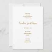 Simple Elegant Chic Gold Hearts Photo Afstuderen Kaart (Achterkant)